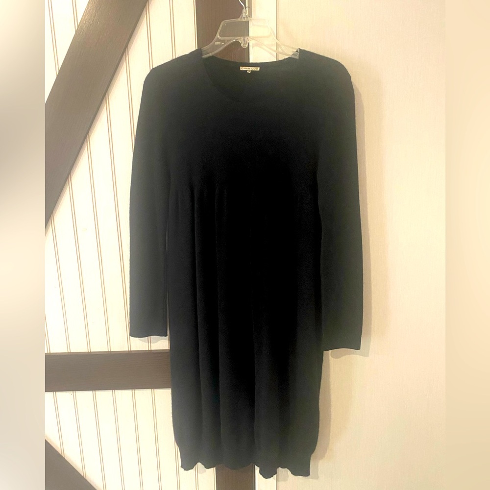 100%‎ Cashmere Dress Very Soft Chan Luu Size Med Cuffed Hem Long Sleeve
